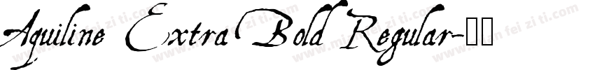 Aquiline Extra Bold Regular字体转换